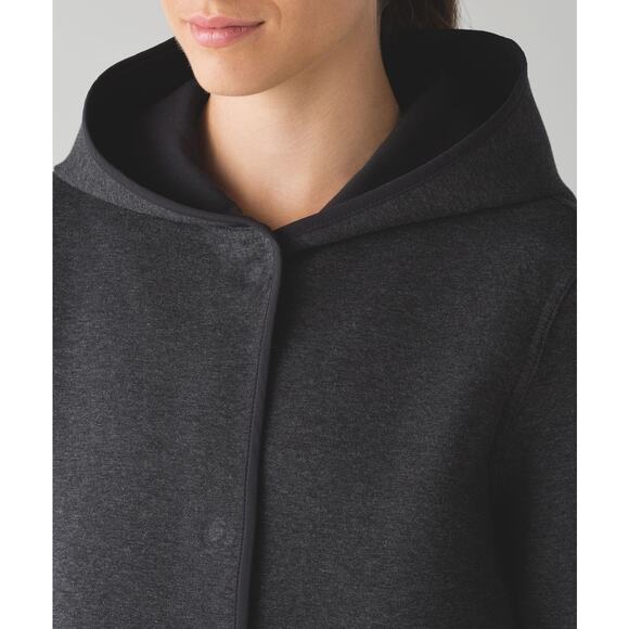 Lululemon City Bound Wrap Jacket Heathered Black / Black Sz M - Picture 4 of 10